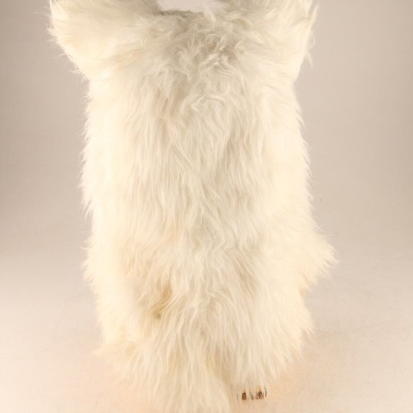 Halloween Costume White Wolf Head Adult Size Mascot - Picture 3 of 5